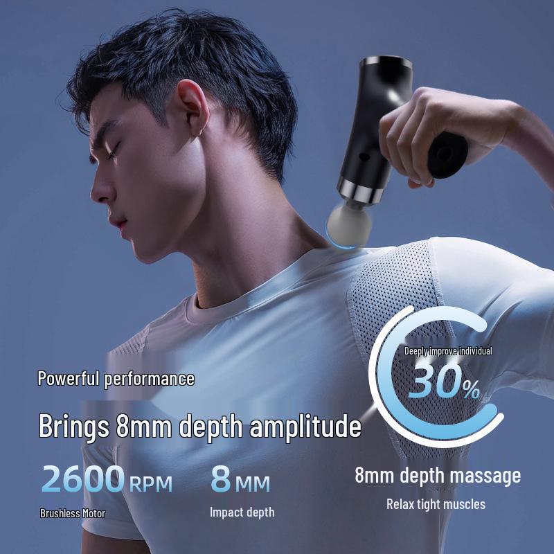 Smart Multi-functional Handheld Massager with Angled Head and Long Handle for Muscle Relaxation