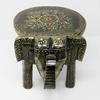 20.32 Cm Hand-Painted Wooden Elephant Shape Stool Chair, Cum Side Table, for Home, Office, Living or Bedroom Decor
