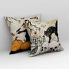 45X45Cm Single Pillow Case Without Pillow Insert Halloween Pumpkin Linen Print Throw Pillow Cover Home Bedhead Cushion