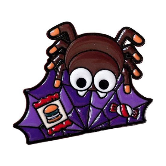 Halloween Brooch Pins Cute Cartoon Pumpkin Ghost Mummy Spider Enamel Badge Funny Halloween A