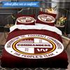 Washington Commanders Map 3pcs Bedding,Including 1pc Duvet Cover And 2pcs Pillowcases Perfect for Christmas,Ideal for Bedroom, Dormitory