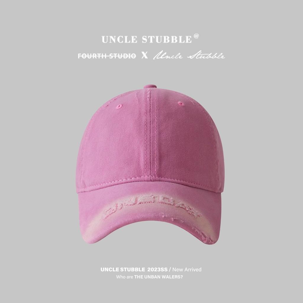Korean style Baseball Cap with Embroidered Letters Vintage Soft top Baseball Cap with Curved Brim Face Showing Small Sunshade Cap
