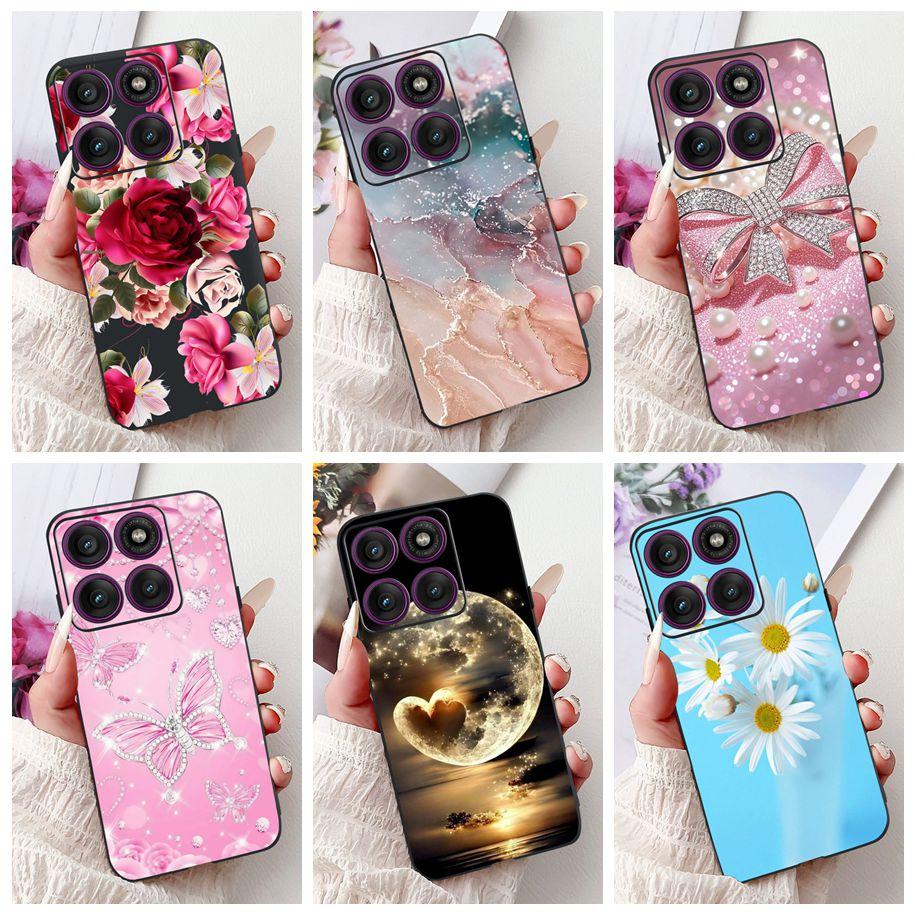 For Motorola Moto Edge 60 Pro 2025 Case Fashion Flower Bowknot Soft Silicone Back Cover For Moto Edge 60 Fusion Edge60 60s Coque