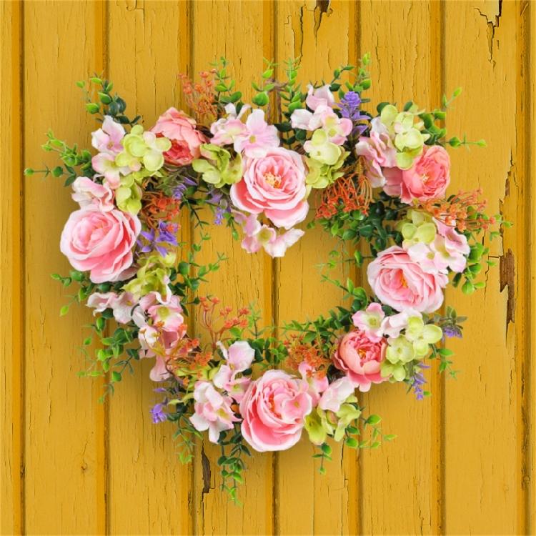Heart Shaped Wreath Valentine's Wreath Flower Wreath Artificial Rose Garlands