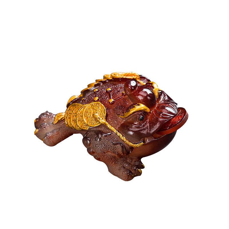 Color-Changing Resin Money Toad Tea Pet Ornament