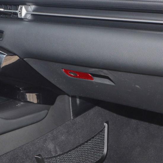 Red Carbon Fiber Glove Box Handle Cover Trim For Toyota Supra A90 -