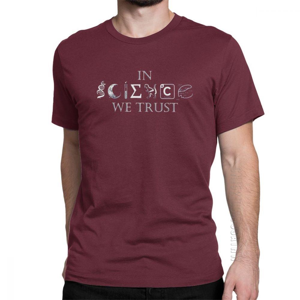 Unisexs In Science We Trust T Shirts Science Math Physics Chemistry Funny T Shirt Crew Neck Short Sleeve Tops Pure Cotton Tees