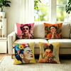 Fashion FFridaS KKahlo Square DoubleSided Printed Pillow Case Bedroom Bedside Pillow Sofa Cushion Cover