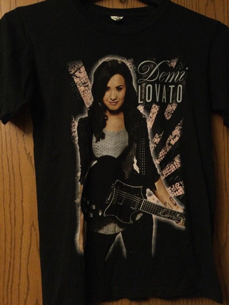 Vintage Demi Lovato Tour 2010 Black Shirt Cotton All size S5XL MI19 Unisex T-Shirt L