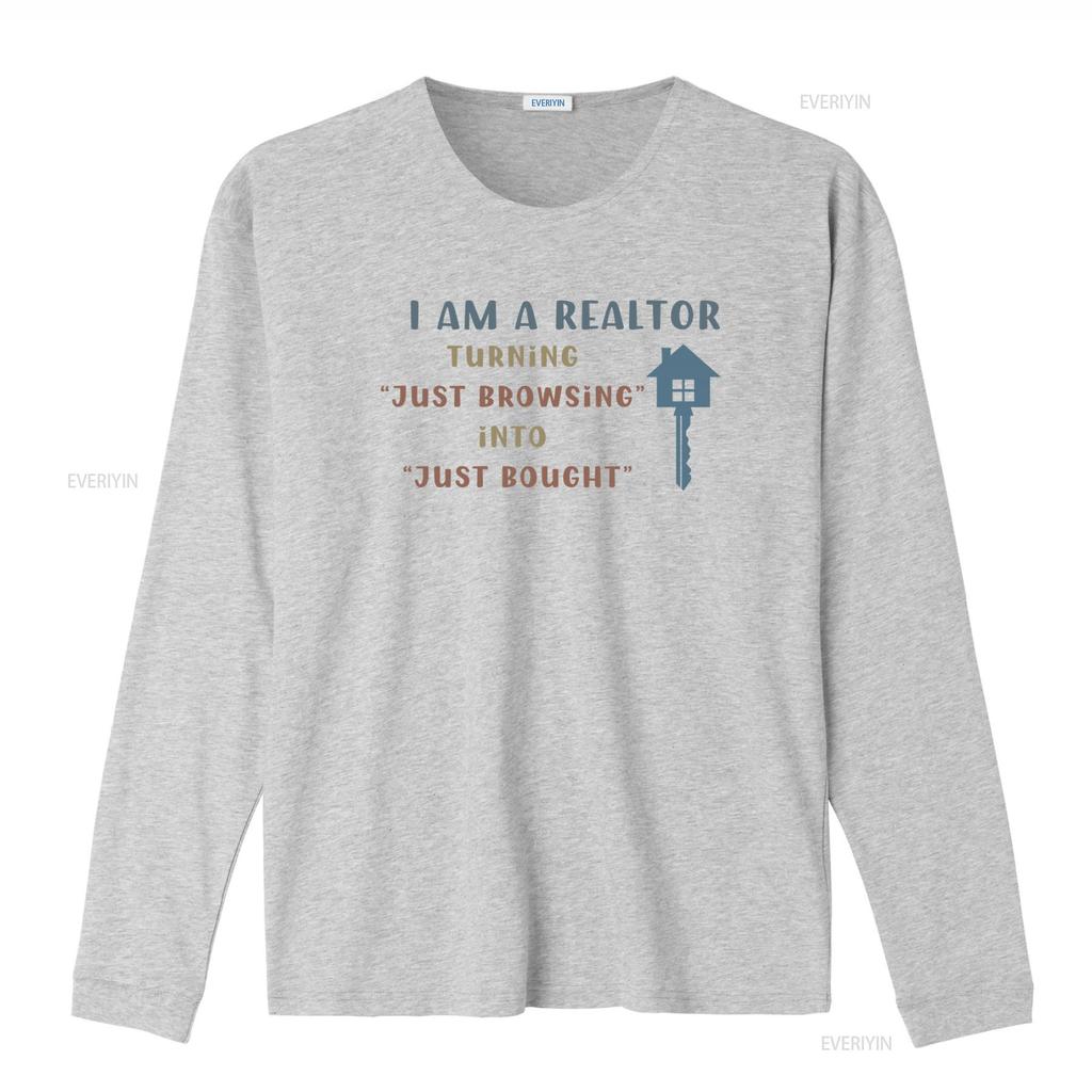 Funny Realtor T Shirt 100 Cotton Real Estate Agent Turning Just Browsing into Bought Self Promotion vintage Washed Casual