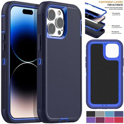 3IN1 Hybrid Heavy Duty Armor para iPhone 16 15 14 13 12 11 XR XS Pro Max 7 8Plus Otter Case Box Militar Proteção Contra Choques Capa de Proteção Total