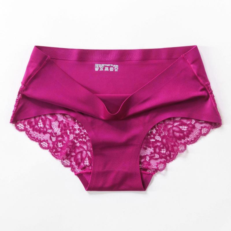 7 Teile/satz frauen Frühling Alle-spiel Große Größe Kausalen Spitze Slip Damen Sommer Mittlere Taille Einfarbig Nahtlose unterhose