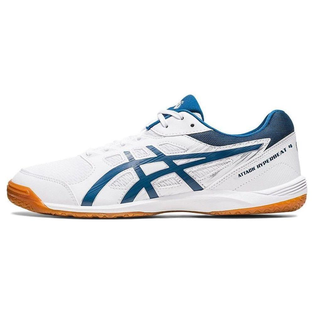 ASICS Attack Hyperbeat 4 White Mako Blue Men s 1073A056-100 EU 38