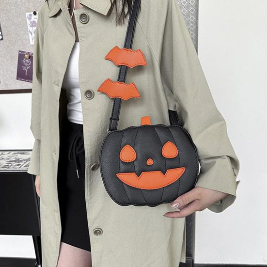 Pumpkin Crossbody Bag Halloween Pumpkin Purse Shoulder Bag with Adjustable Shoulder Strap for Party Street Daily Wear