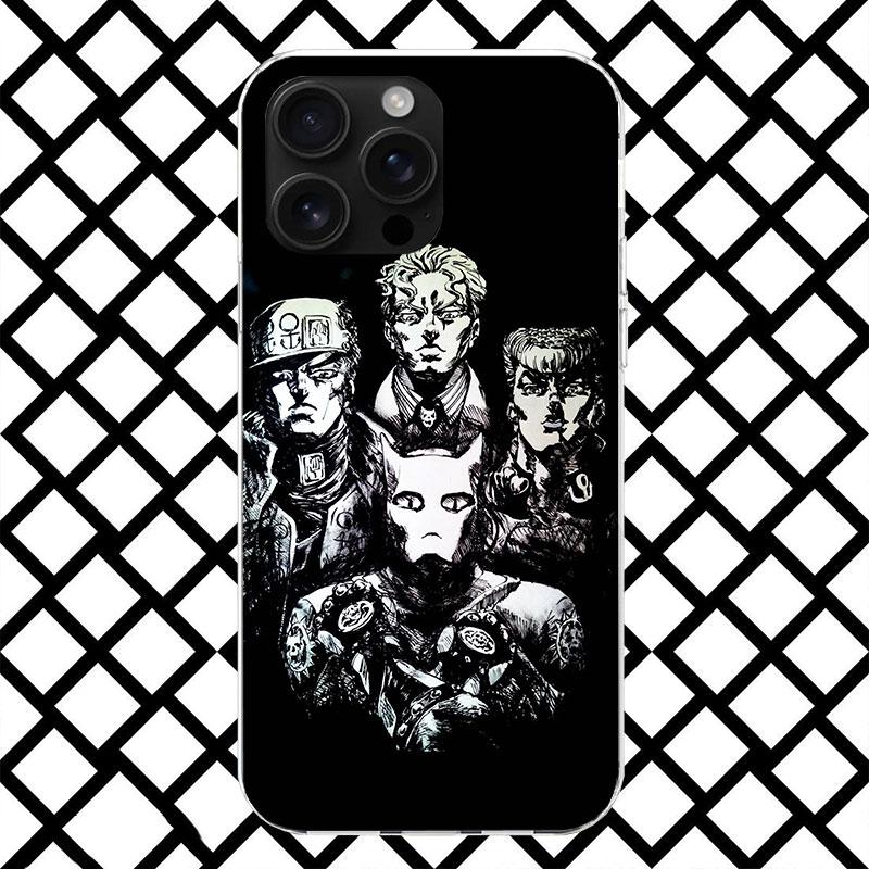 JoJo Kira Yoshikage Killer Queen Phone Case for iPhone 17 Air 16 16E 15 14 Plus 13 Mini 12 11 Pro Max 7 8 + SE 2020 Soft Cover F