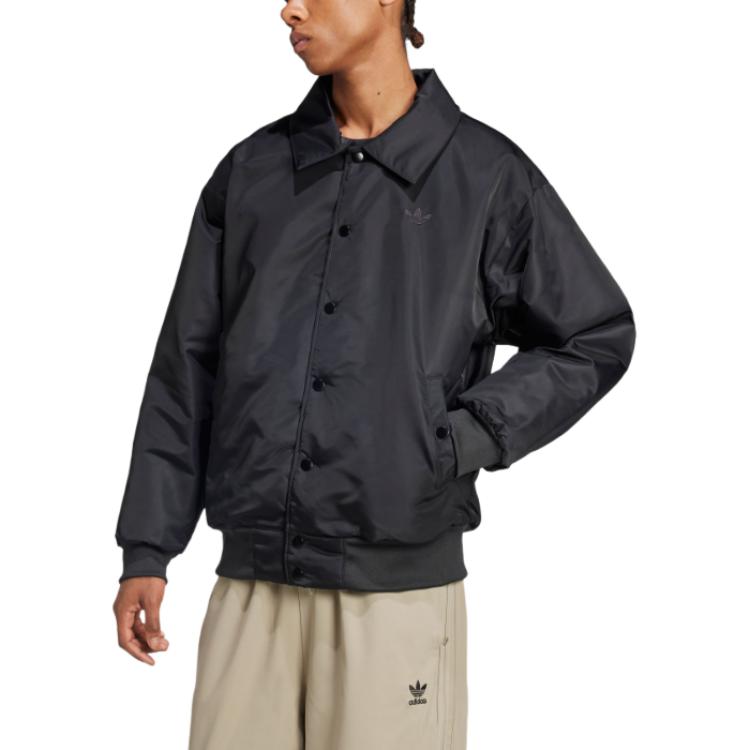 Adidas Originální bunda Firebird Teplá sportovní móda Všestranná jednořadá bunda Pánská bunda Černá IW3450