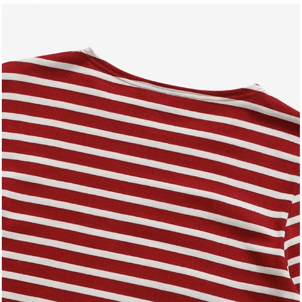 St. James 6870 Persan Ecru Meridien Modern Stripe Common Long Sleeve Tee
