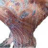 European and American heavy industry beads sexy shoulder feather hip wrap party dinner evening dress dress