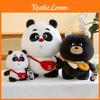 Bear Panda Bamboo Plush Toy Cartoon Stuffed Animal Doll Cute Kids Birthday Gift