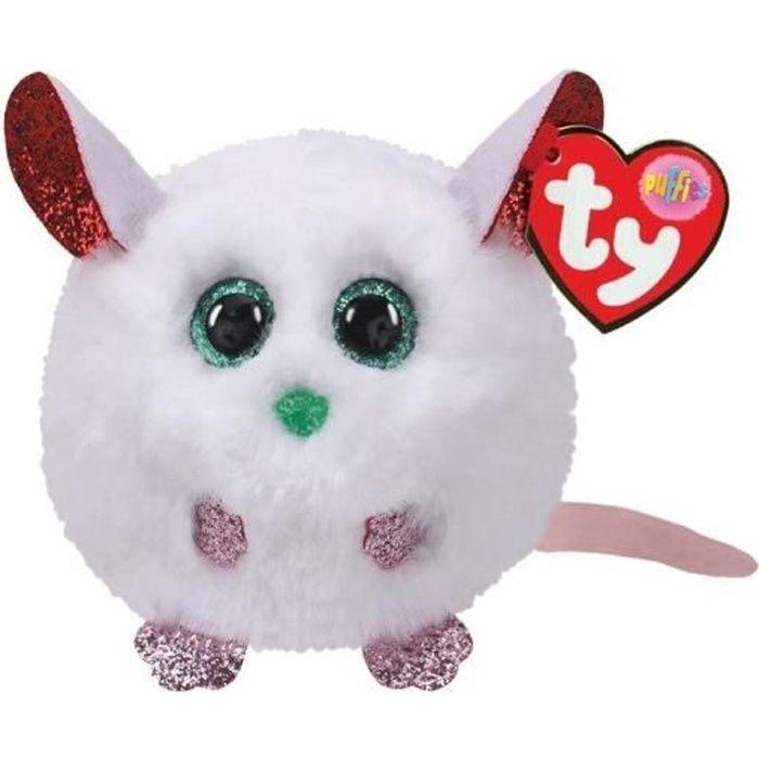 Peluche - TY - Teeny Puffies - Noël Souris - 10cm