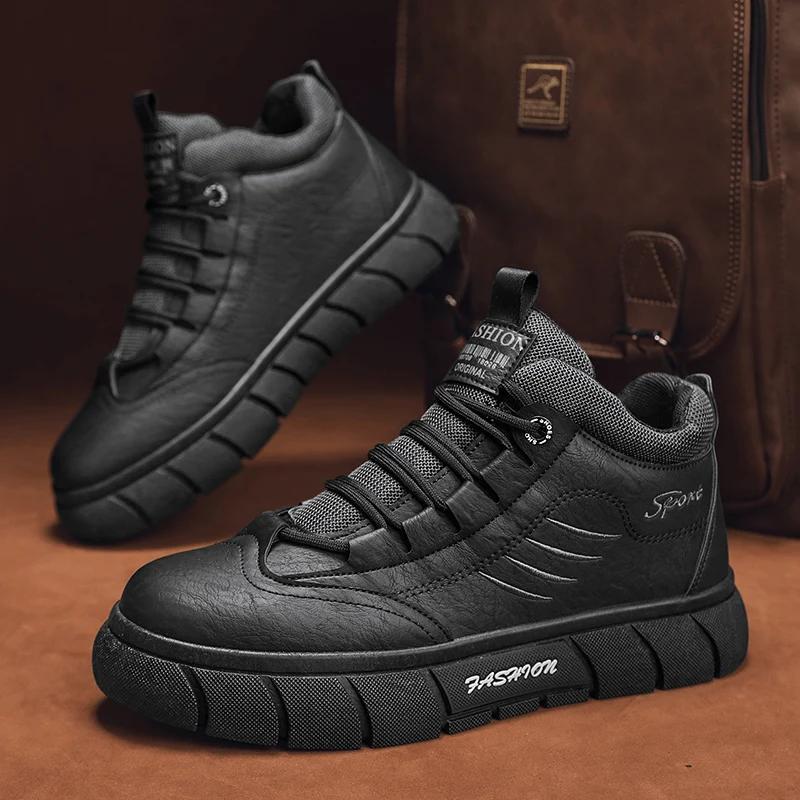 Brown Boot Working Shoes Men Men's Shoe Gothic Boots Taco Ankle Boots Work Safety Shoes Dress Booty Man Casual Sneakers Mens &