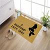 A Mermaid Lives Here Doormat Rubber Bathroom Kitchen Mat Garden Garage Door Floor Mat Non-Slip Carpet Entrance Rug