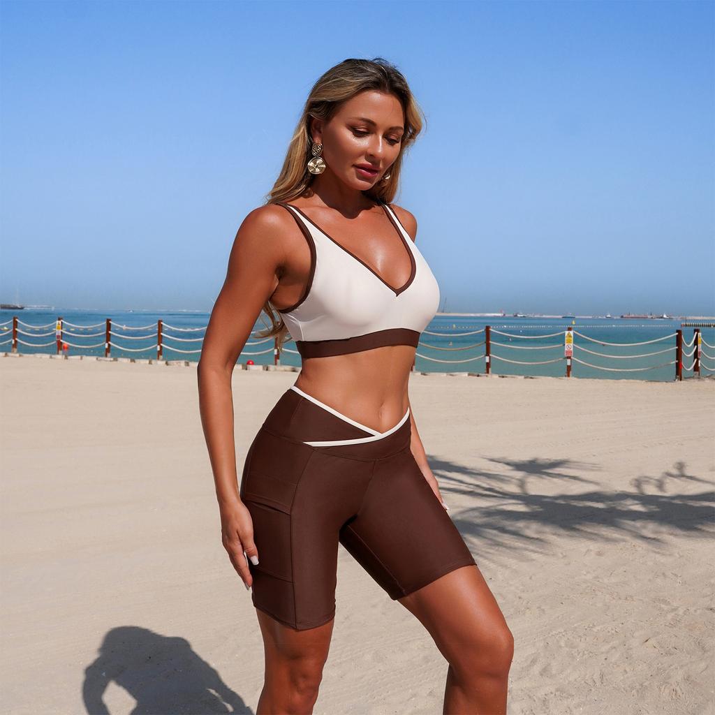 Women's Split Bikini Two-Piece Swimsuit Sport Swimsuit