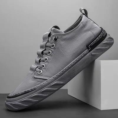 Latest Fashion Casual Men's Shoes 2024 Ice Silk Canvas Breathable Sports Shoes Outdoor Anti Slip Morning Running Shoes Sneakers