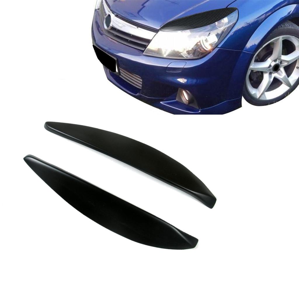 Car Front Headlight Lamp Eyebrows Eyelids Moulding Cover Trims For Opel Vauxhall Astra H MK5 2004 - 2009 2007 2008-A61E