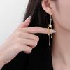 Geometric Star Drop Pendant Earrings For Women With Alloy Electroplating And Unique Style