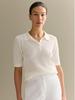 Versatile European and American Women's Short Sleeve Hollow Knit Summer Casual Pullover Top