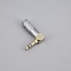 Right Angle Silver Gold Plated Audio 3.5mm Jack Male for Soldering 3 Pole Stereo 90 Degree Earphone Plug Connector Plug