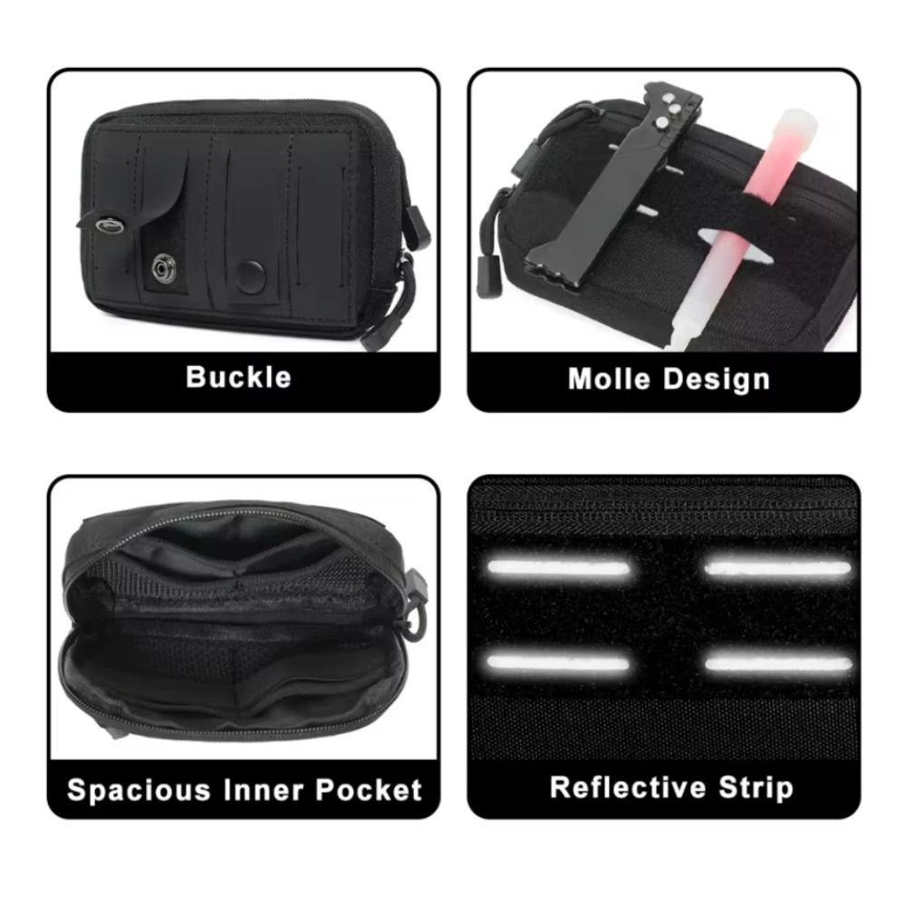 Organizer Storage Waist Fanny Pack Key Card Holder Camping Hiking Bag  Waist Hanging