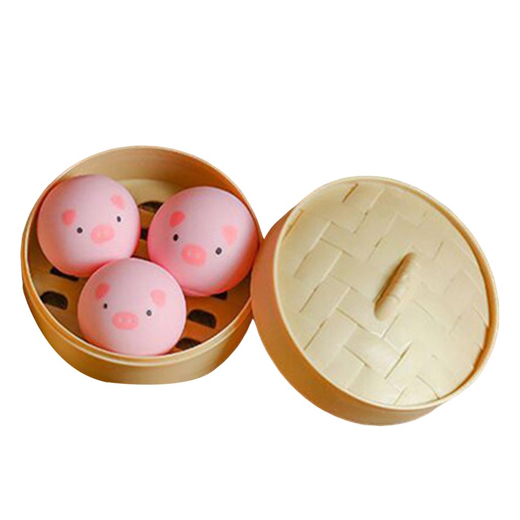Games Sausage Mystery Dumpling Bao Bun Toy Mega Rainbow Stress 3Pcs White Fun Desk & Gift Toy For Kids & Adults Prospector