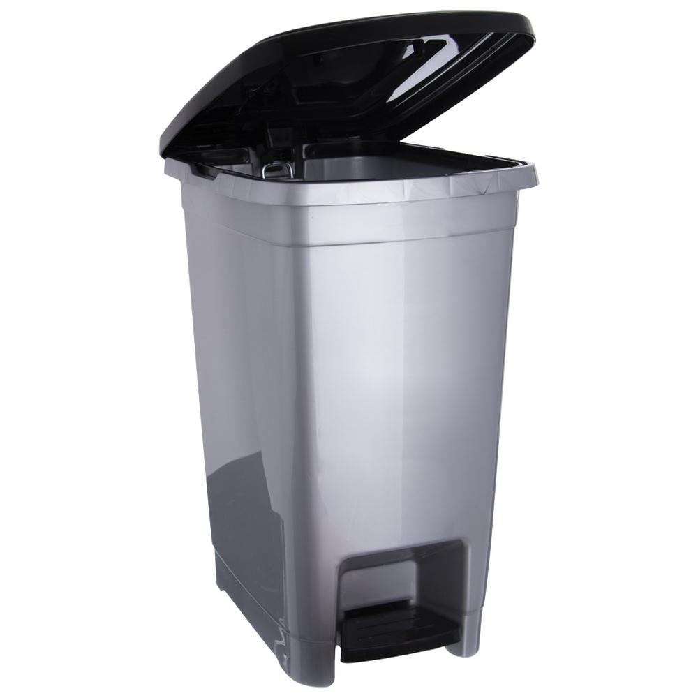 Plastic Waste Bin with Pedal Lid, Narrow, Capacity 10L
