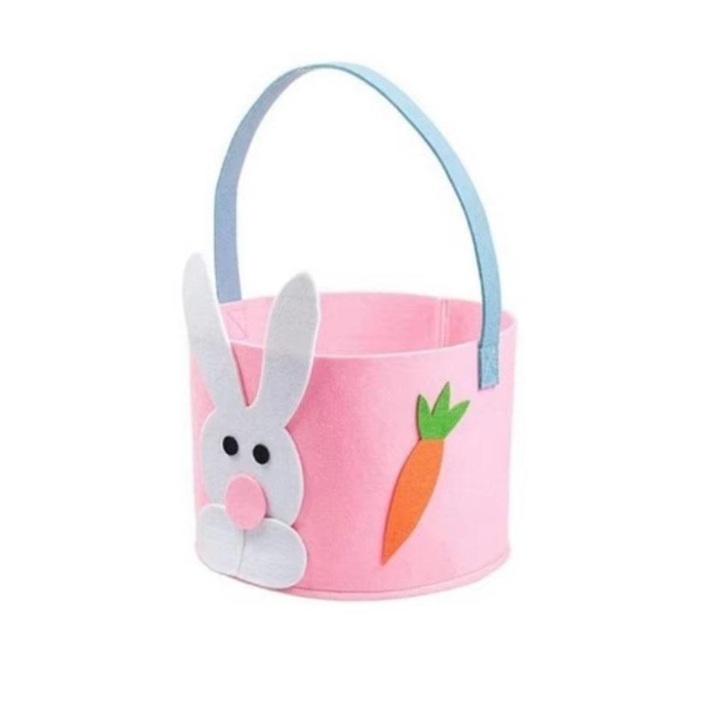 Felt Easter Candy Gift Bag With Handle Easter Bunny Basket Children's Gift Candy Bag  Egg Hunting
