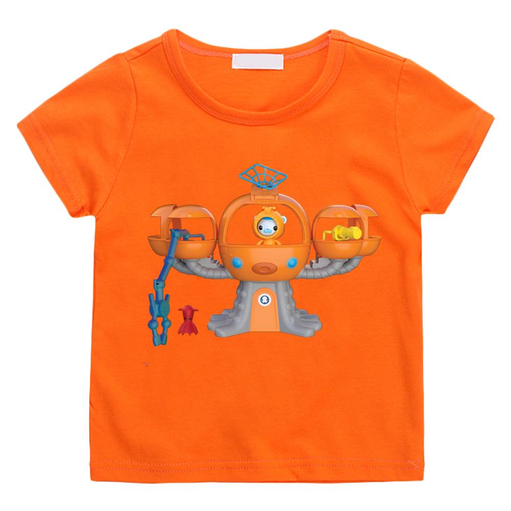 The Octonauts Cartoon Print T-shirts Cartoon for boys/girls Manga Kawaii 100%Cotton Short Sleeve BoysGirls High Quality T Shirt