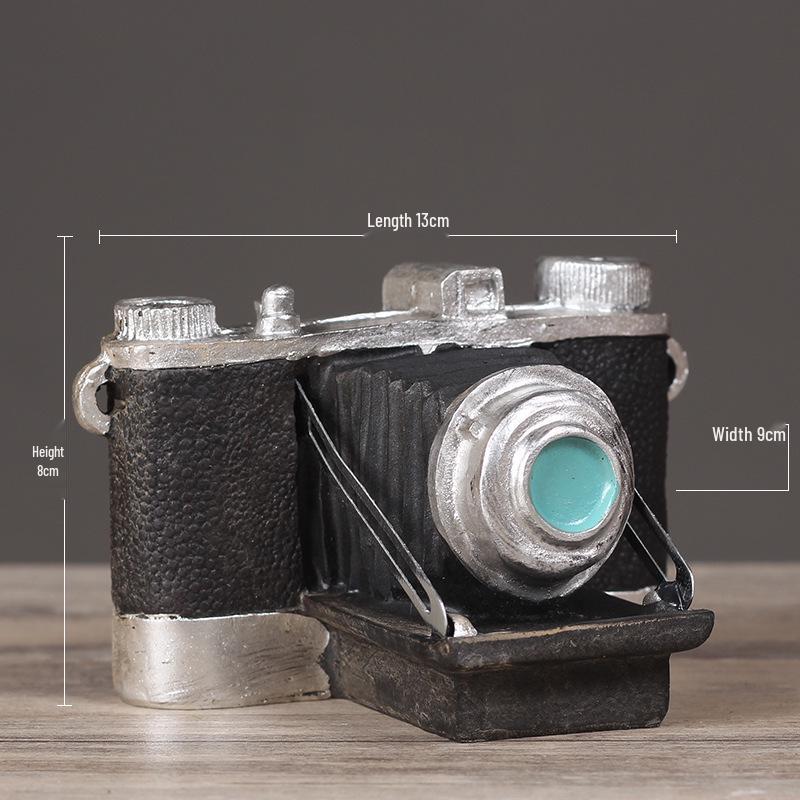 

Zakka Home Décor: Retro Nostalgic Weathered Camera Ornament - Creative Gift