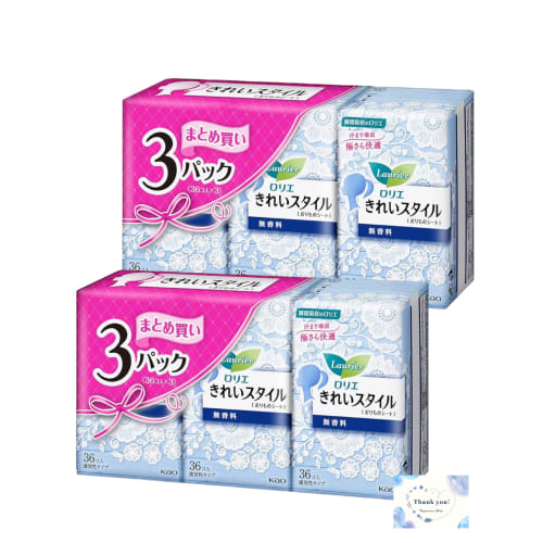 

Kirei Style Panty Liners, Unscented, 36 Sheets x 6 Packs, Total 216 Sheets [Bulk Purchase]