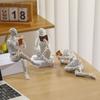 Creatieve Mini Lezende Vrouw Beeldje Hars Denker Stijl Kunst Beeldje Eenvoudig Scandinavisch Modern Hars Beeld Huis