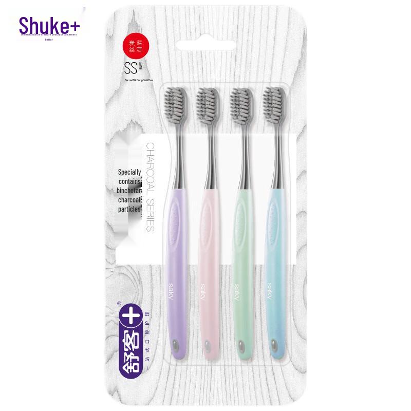 Shuke Carbon Silk Energy Toothbrush 4-Pack