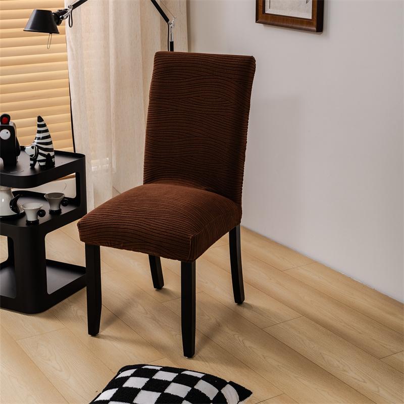 

1/2/4/6pcs Wave Pattern Dining Chair Covers Stretch Soft Chair Seat Slipcover Universal Kitchen Chair Covers Hotel Wedding Decor 1pcs Chair Cover