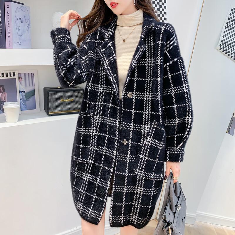 

MOKANA Women s Versatile Mid-Length Long-Sleeve Coat One Size