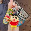 Kawaii Crayon Shin-Chan Skateboard Series Keychain Pendant Cartoon Cute Car Key Anti-Lost Pendant Bag Pendant Birthday Gift