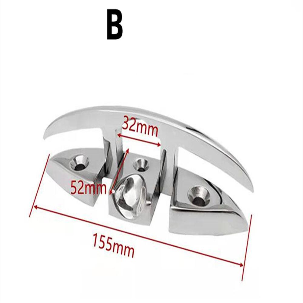 Bootsklampe, 12,7 x 15,2 cm, klappbare Klampen aus Edelstahl 316, Marinequalität, Seilklampe, hochklappbare Dockklampe für Boot, Kajak und Dekoration mit Verschluss