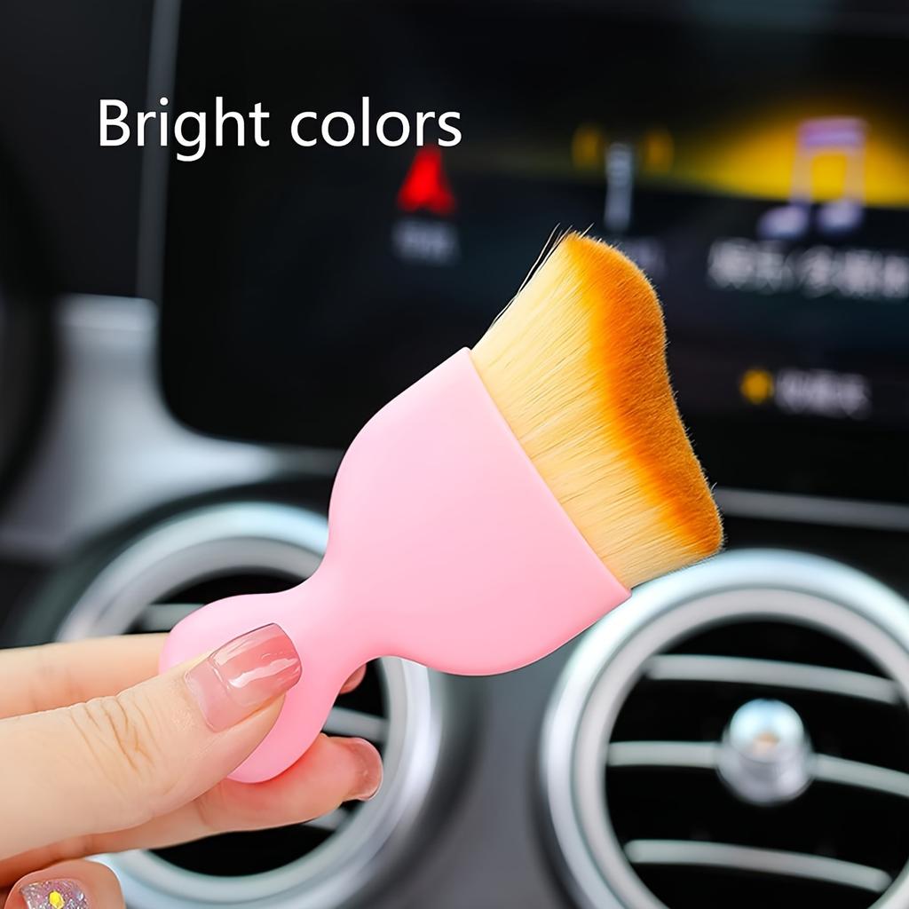 1pc Car Interior Cleaning Brush, Compact Soft Bristle Brush, Car Seat Center Console Gap Interior Dust Removal Artifact, Car Interior Air Conditioner