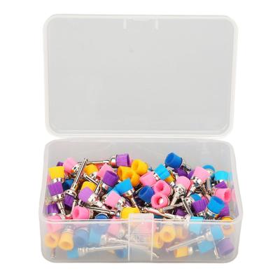 100 buc Periuță de lustruit dentar de unică folosință Accesoriu periuță de lustruit dinți pentru Clinici Spitale Dentare Culoare mixtă