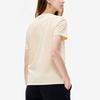 Fila Round Neck Oil Painting Character Letter Print Breathable Casual Short Sleeve T-Shirt Women Tops Pale-Yellow F11W238101FBG