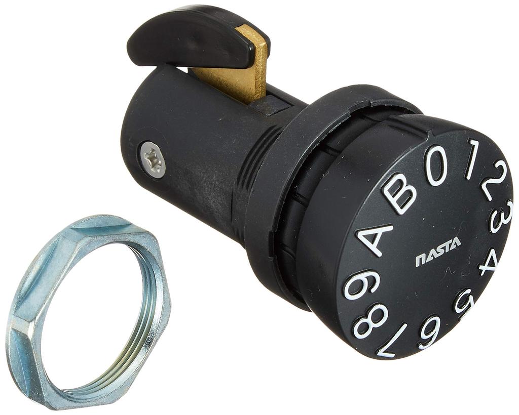 NASTA MPK-10 Silent Large Combination Lock, Horizontal Type, for Collective Mailboxes, Black, 1 Piece