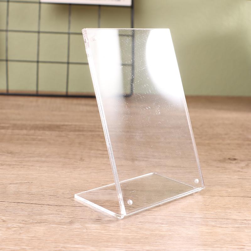 Acrylic Desktop Display Frame Table Card Sign Collection Photo Protection Holder Magnetic Album Postcard Souvenir Display Stand